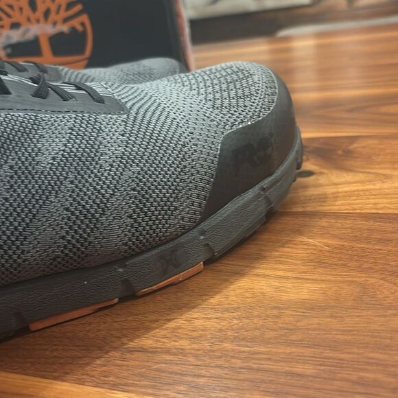 Timberland Pro Orange Gray Radius Knit Slip On Composite Safety Toe Shoe Size 14 - Picture 6 of 13